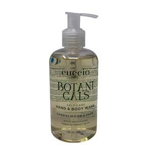 Cuccio Somatology Botanicals Hand Body Wash Sandalwood Sage 8 oz 236ml Pump